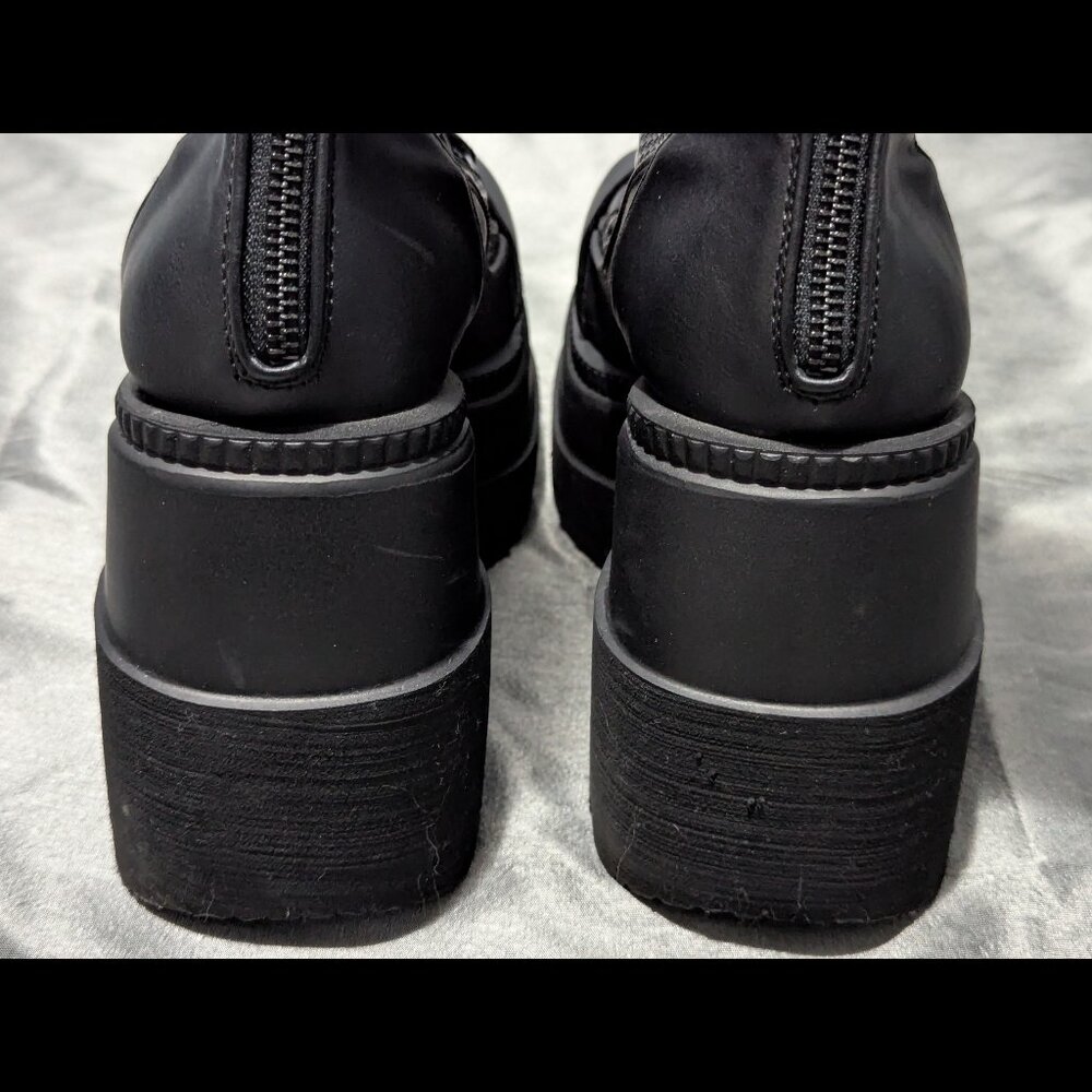 Demonia Shaker-70 Black Vegan Leather Mid-Calf Bo… - image 7